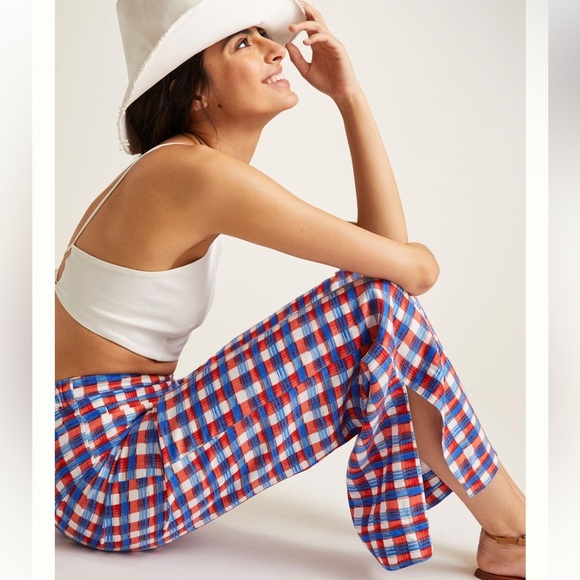 NWT Anthropologie Maeve Escape Printed High Rise Wide Leg Pants Size 14 - Picture 5 of 16